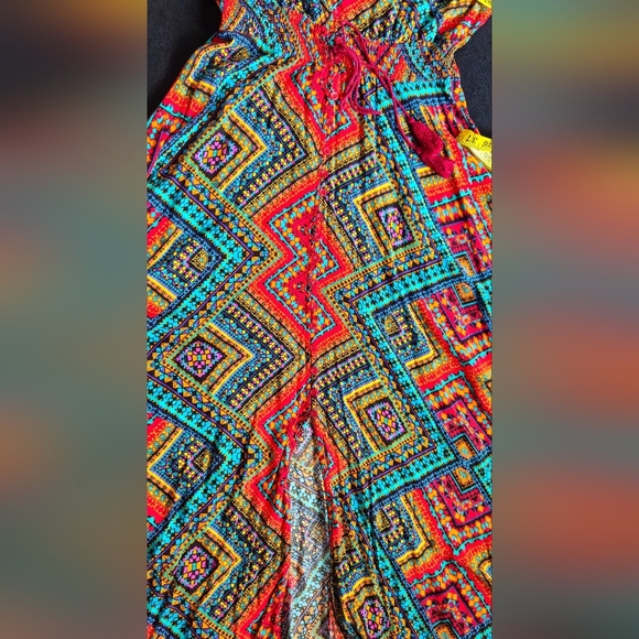 **BLACK FRIDAY SALE**SHEIN Multi-Color V-Neck Maxi Dress - Picture 6 of 8